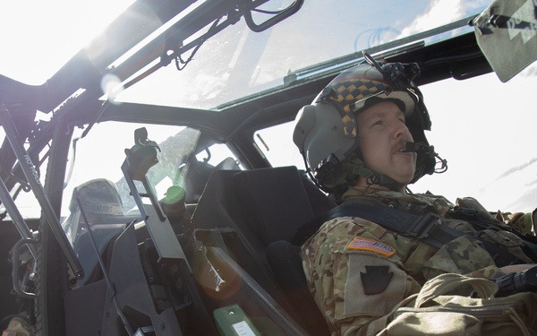 3rd Combat Aviation Brigade conducts aerial gunnery with new AH-64E Apaches.