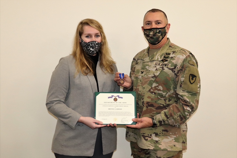 Fort McCoy RMO employee recognized for supporting Fort Devens operations