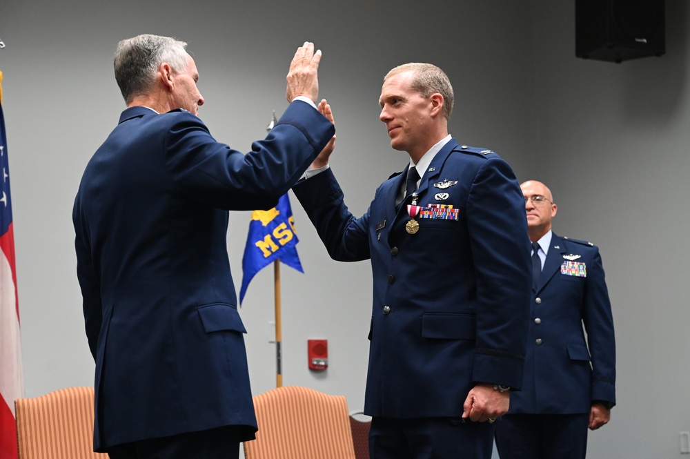 U.S. Air National Guard Col. Joseph Zingaro promoted to the rank of Colonel and assigned 165th Mission Group Commander
