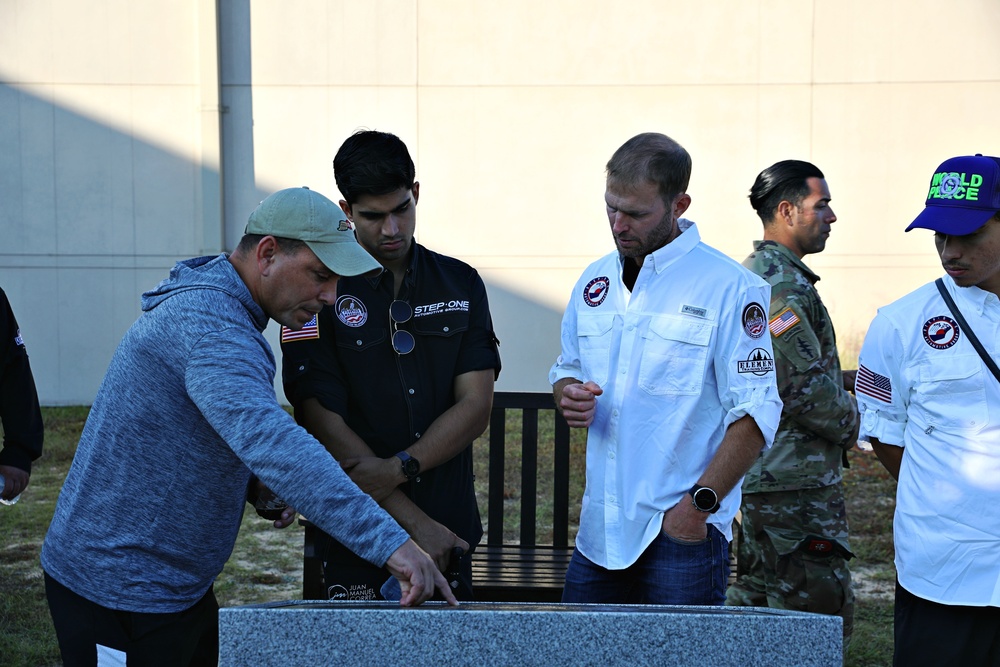 FIA Formula 3 Driver Juan Manuel Correa Visits 7thSFG(A) Wounded Warriors