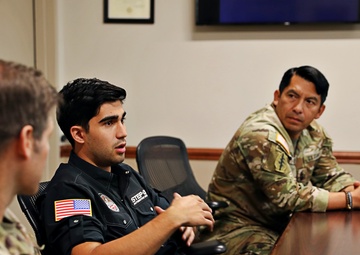 FIA Formula 3 Driver Juan Manuel Correa Visits 7thSFG(A) Wounded Warriors