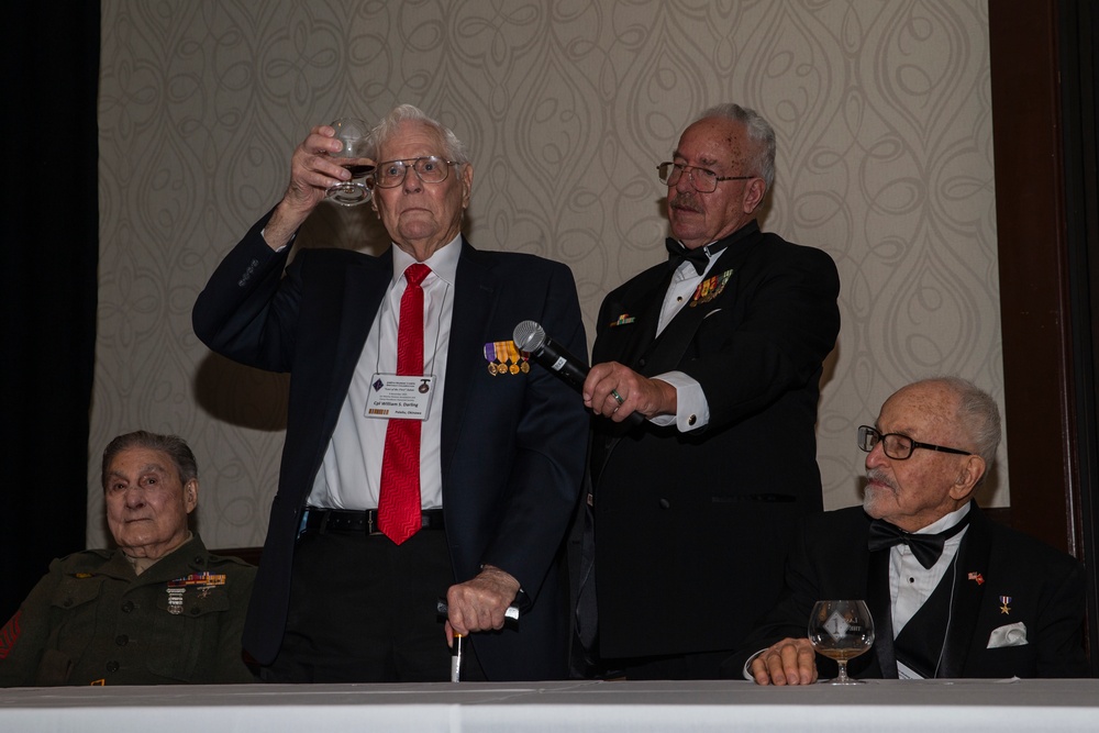 Last of the First: WWII 1st MARDIV Marines share a toast