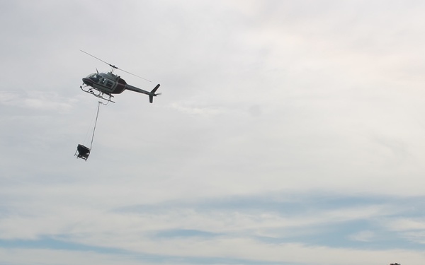 Local Farmer seeds TRACEN Petaluma by helicopter