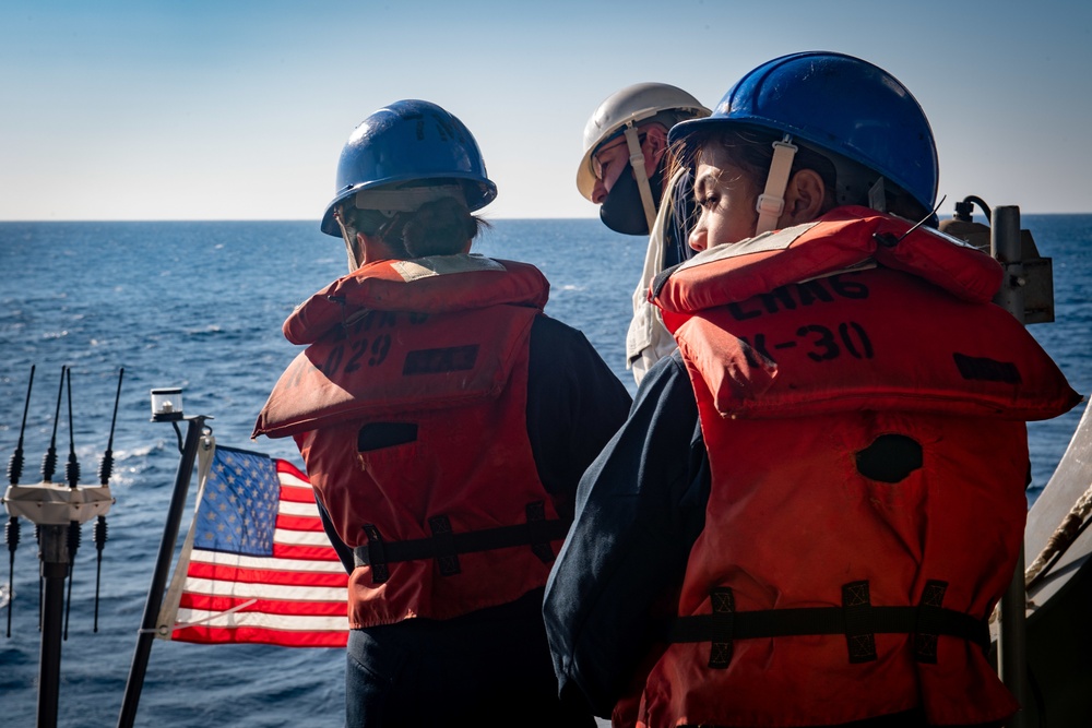 USS America (LHA 6) Conducts a Man Overboard Drill
