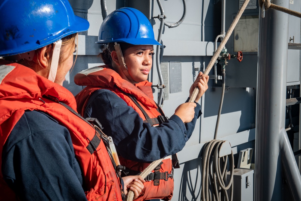 USS America (LHA 6) Conducts a Man Overboard Drill
