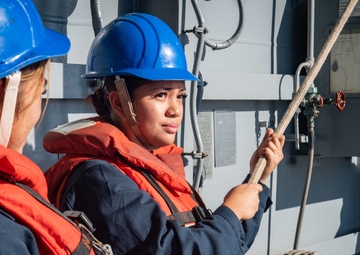 USS America (LHA 6) Conducts a Man Overboard Drill