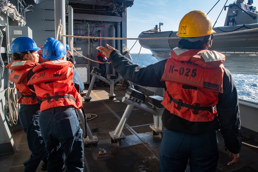 USS America (LHA 6) Conducts a Man Overboard Drill