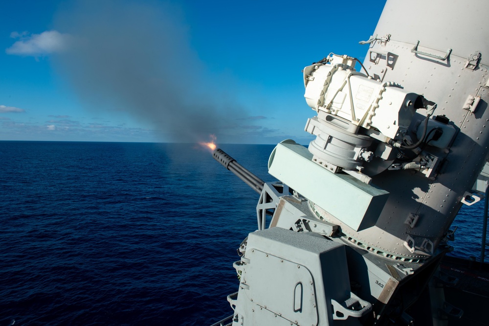 USS Carl Vinson (CVN 70) Conducts CIWS Fire