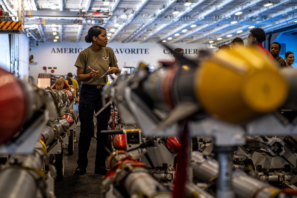 USS Carl Vinson (CVN 70) Sailors Conduct Missile Inspection