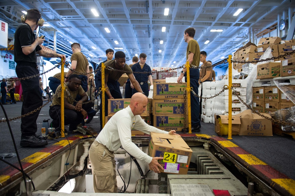 USS Carl Vinson (CVN 70) Sailors Distribute Mail