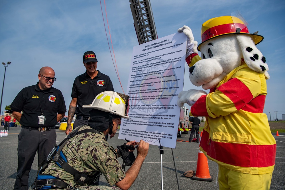 NAVSTA Rota Celebrates Fire Prevention Week with Fire Safety Information and Comradery