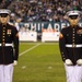 Marines with the Silent Drill Platoon perform during a halftime show at Lincoln Financial Field in Philadelphia