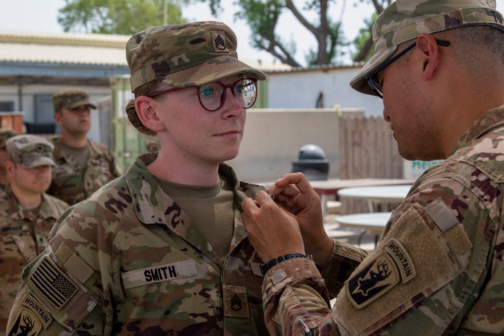 HHC, 1-102nd Infantry Regiment (Mountain) holds award ceremony at Camp Lemonnier, Djibouti