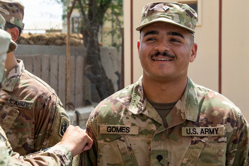 HHC, 1-102nd Infantry Regiment (Mountain) holds award ceremony at Camp Lemonnier, Djibouti