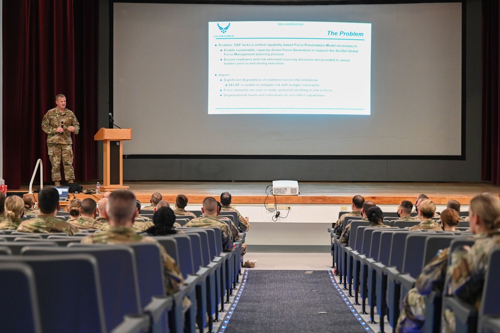 U.S. Air Force HQ Chief briefs AFFORGEN to KAFB leaders