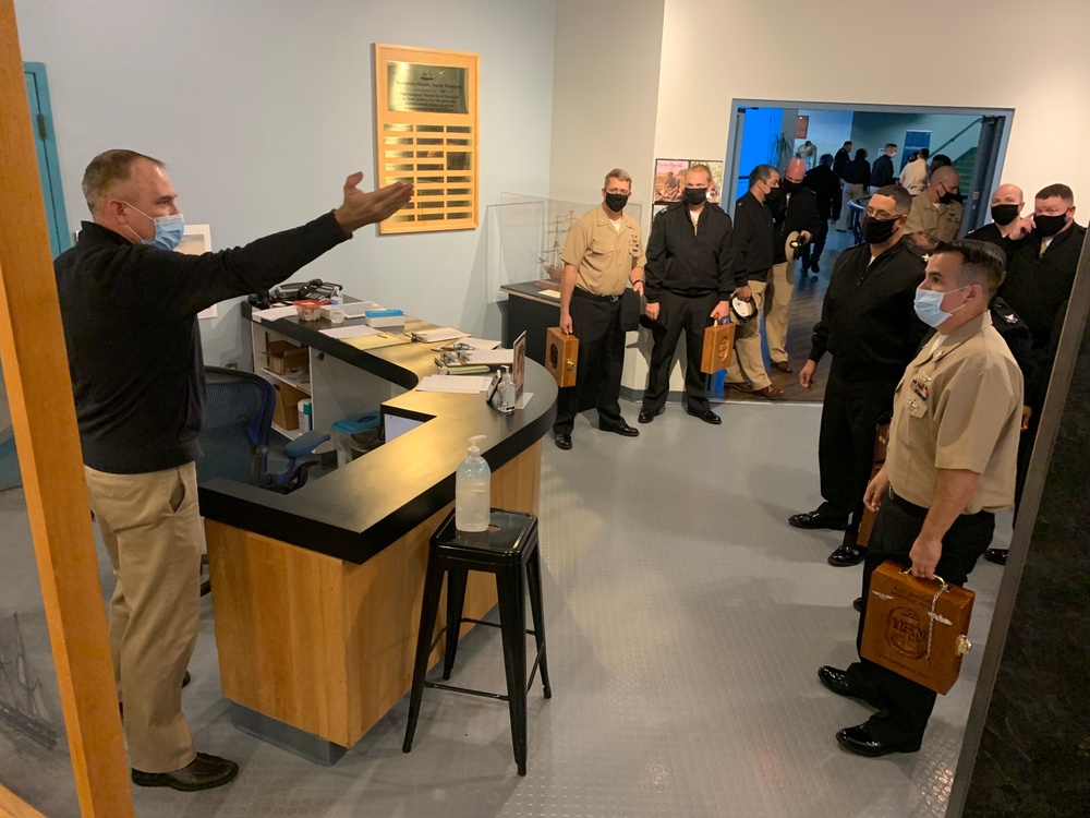 NAS Oceana Chief Petty Officer Selects visit Hampton Roads Naval Museum