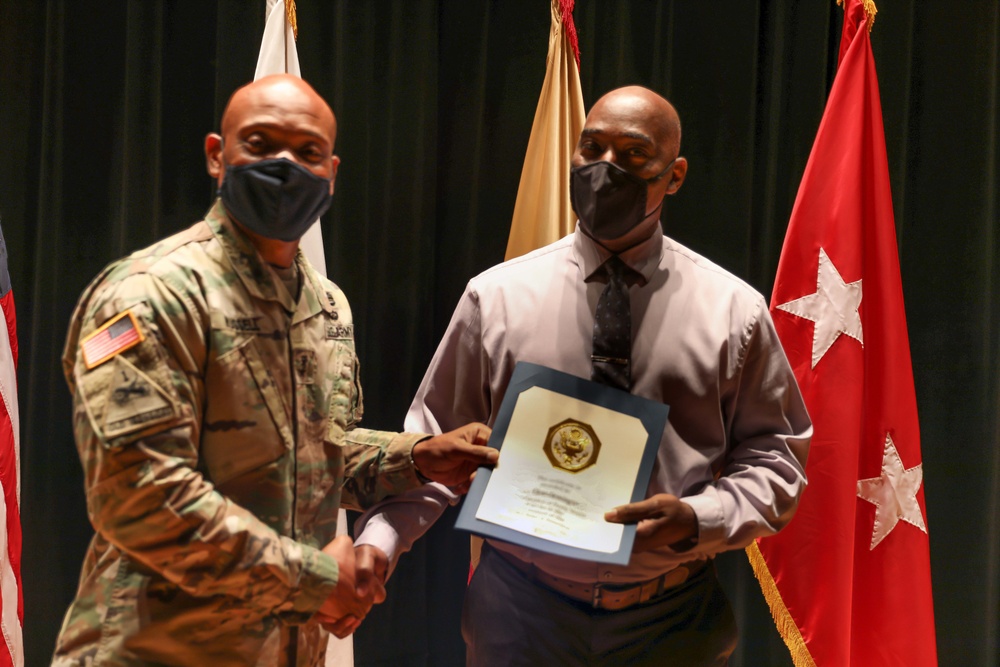 Years of service awards presented to civilians