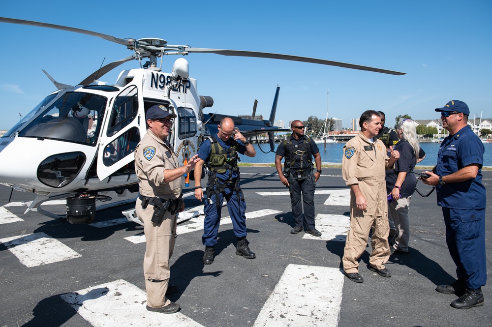 Coast Guard and local partner agencies prepare for K9 hoist training