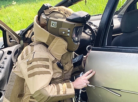 Explosive Ordnance Disposal Soldiers field test Next Generation Advanced Bomb Suit