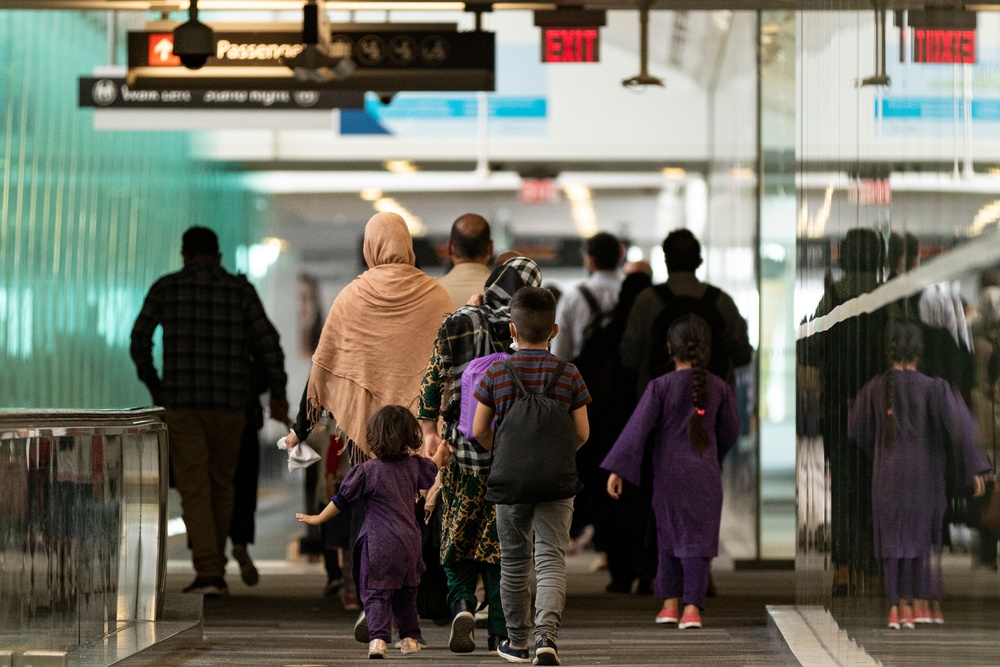 Afghan Guests Arrive in Philadelphia International Airport