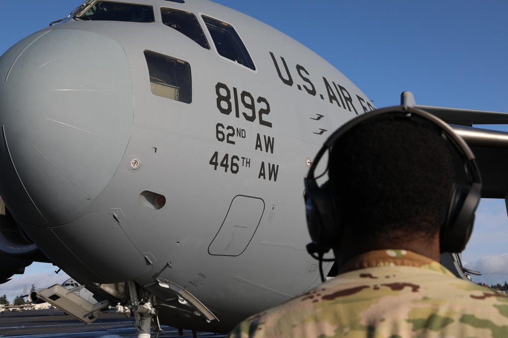Exercise Rainier War 21B C-17 Globemaster III flights