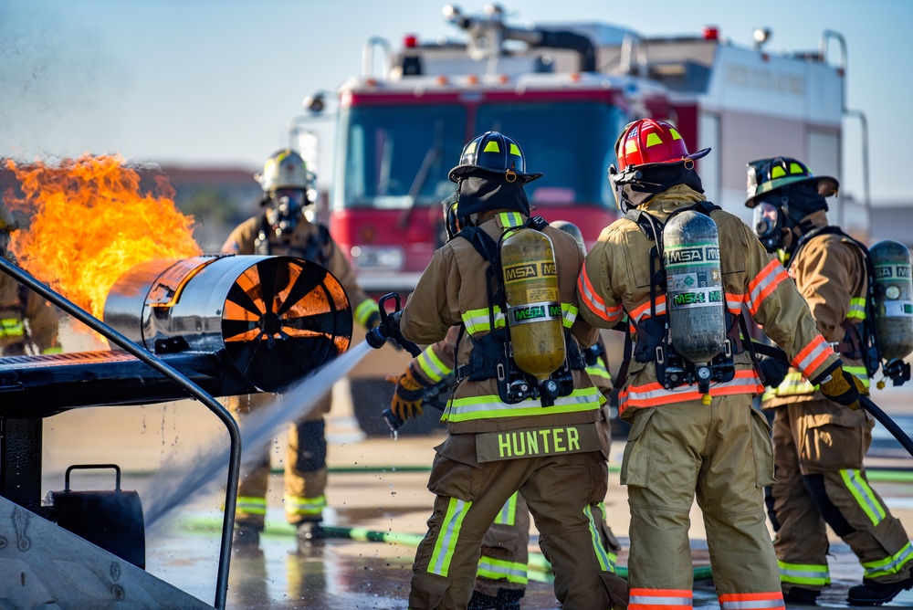 Patrick Space Force Base Fire Department Conducts Simulated Aircraft Fire Training