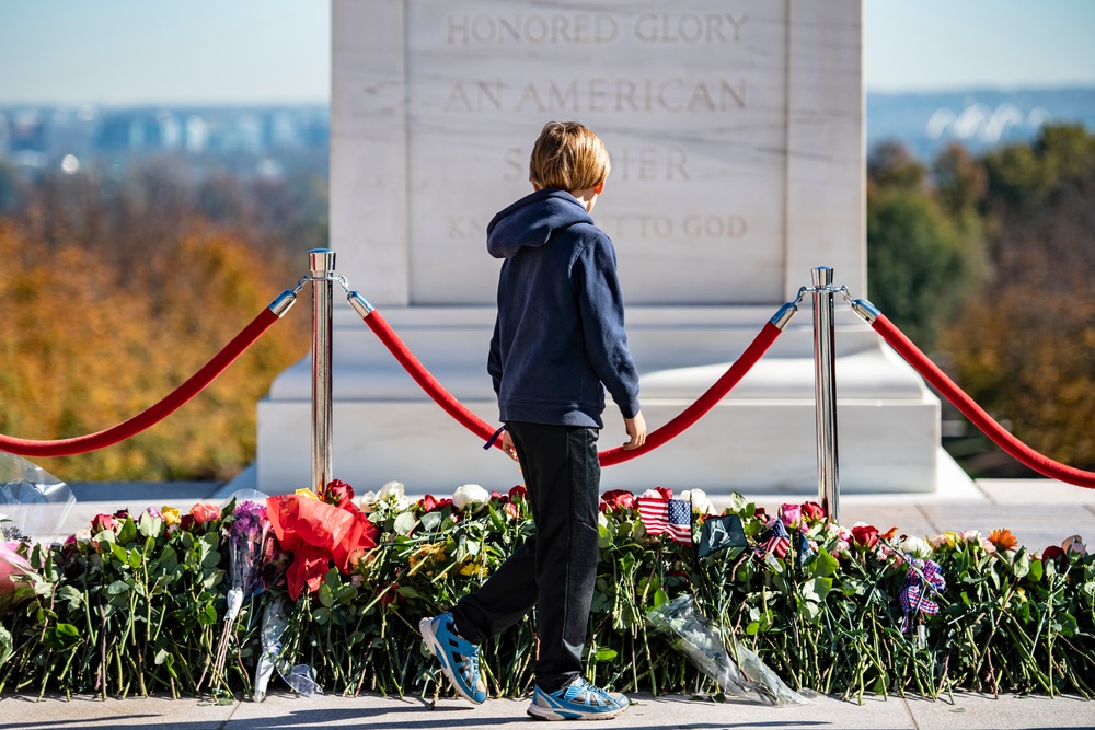 Tomb of the Unknown Soldier Centennial Commemoration Flower Ceremony - Day One