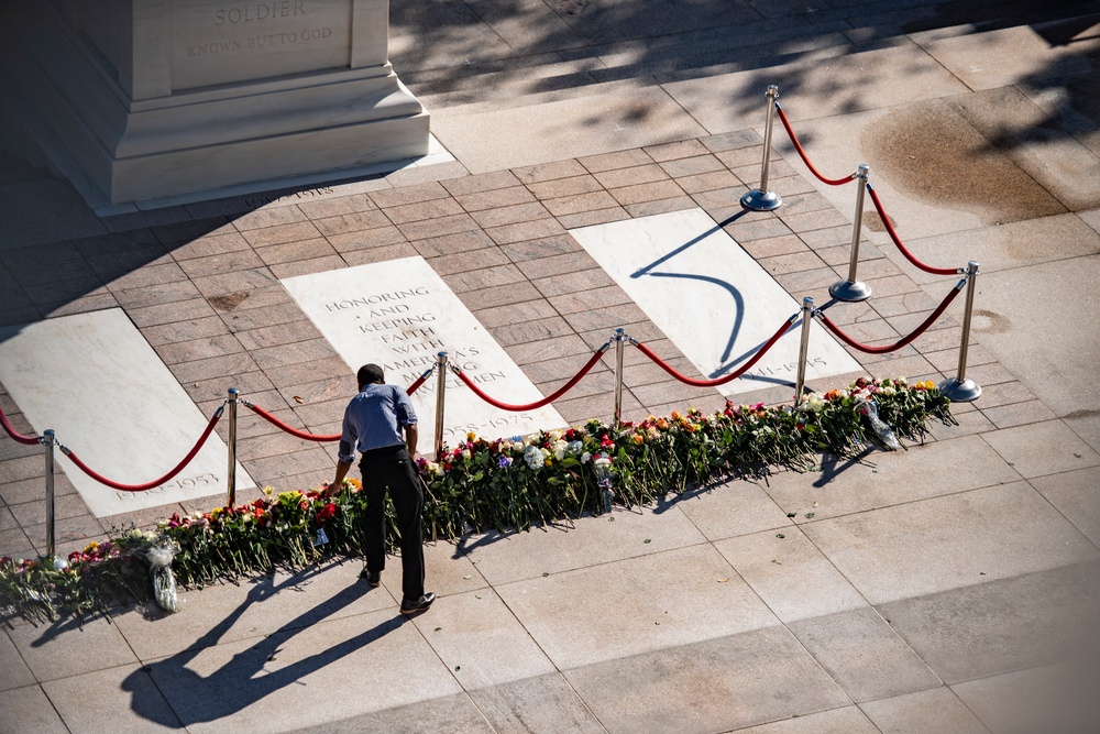 Tomb of the Unknown Soldier Centennial Commemoration Flower Ceremony - Day One