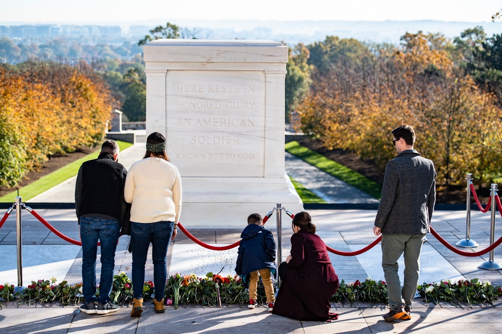 Tomb of the Unknown Soldier Centennial Commemoration Flower Ceremony - Day One