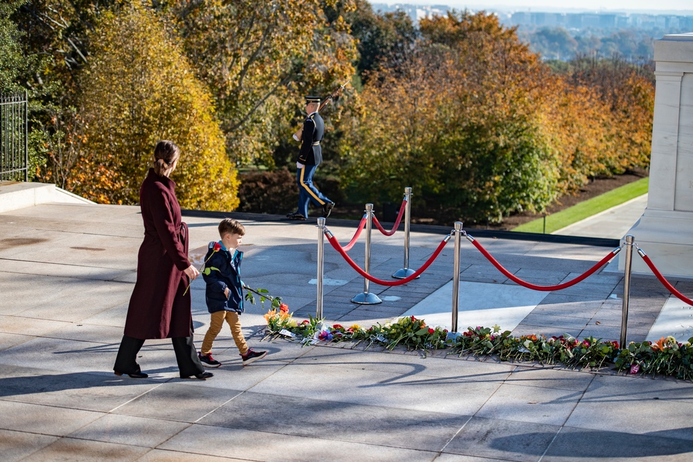 Tomb of the Unknown Soldier Centennial Commemoration Flower Ceremony - Day One