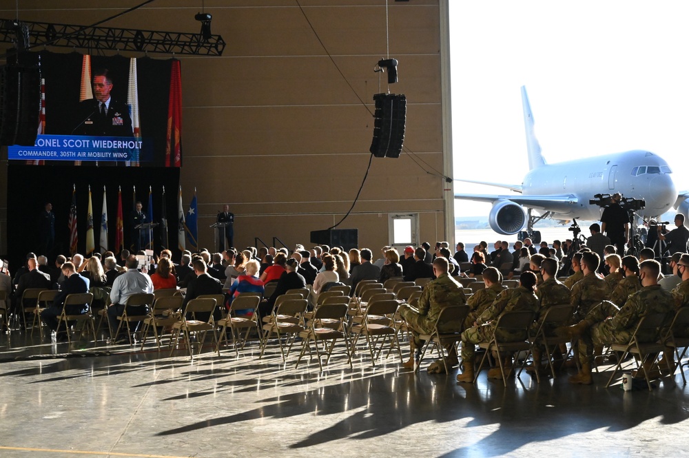 KC-46A Pegasus arrives on Joint Base MDL
