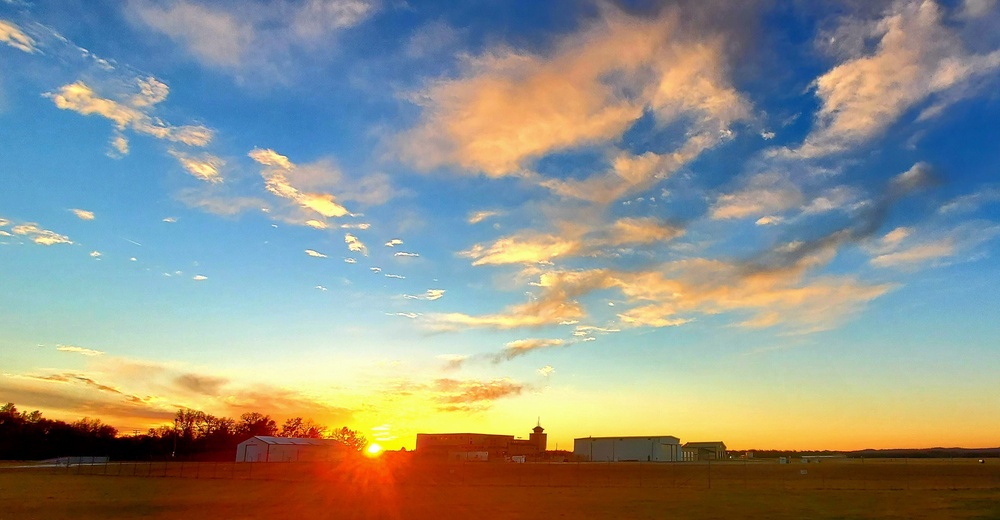 November sunset at Sparta-Fort McCoy Airport