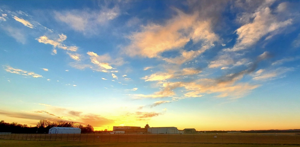 November sunset at Sparta-Fort McCoy Airport