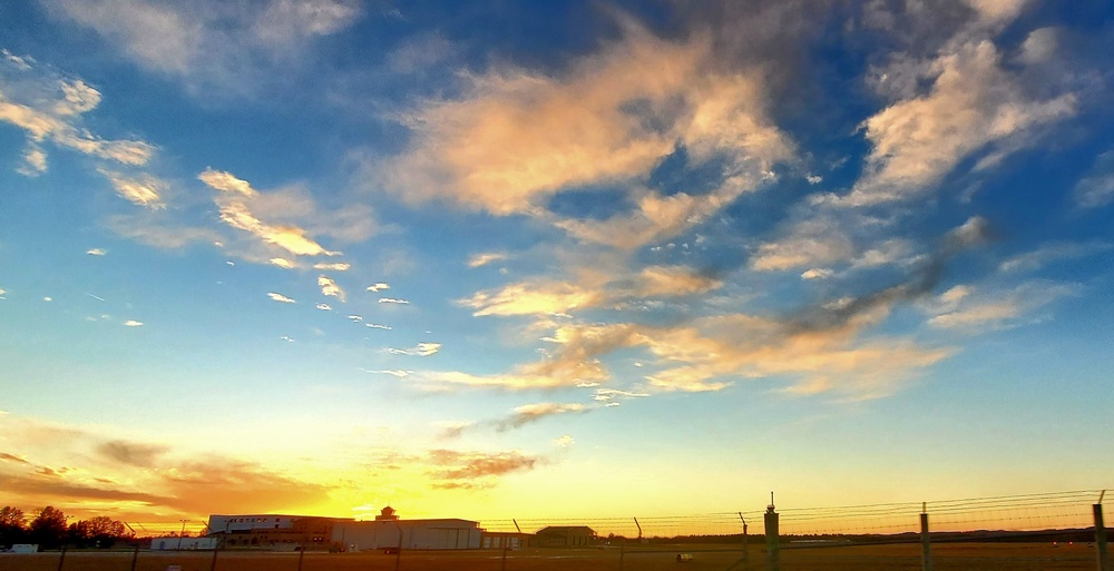 November sunset at Sparta-Fort McCoy Airport