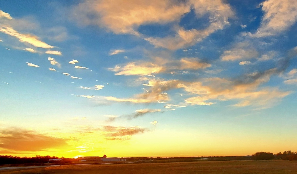 November sunset at Sparta-Fort McCoy Airport