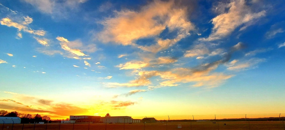 November sunset at Sparta-Fort McCoy Airport