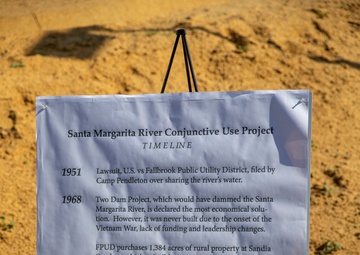 Camp Pendleton CG attends dedication of Santa Margarita River Conjunctive Use Project