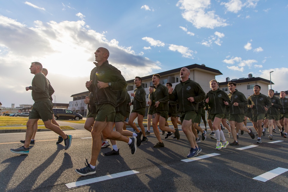 MAG-12 Marines take part in Birthday Run
