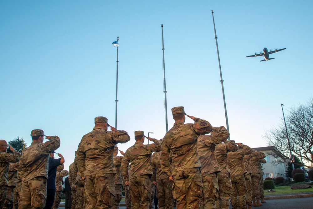 Yokota Airmen honor Veterans in retreat ceremony