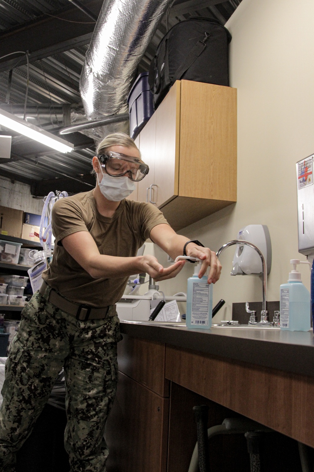 U.S. Navy Personnel Conduct In Processing Operations At Billings Clinic Hospital In Billings, Montana