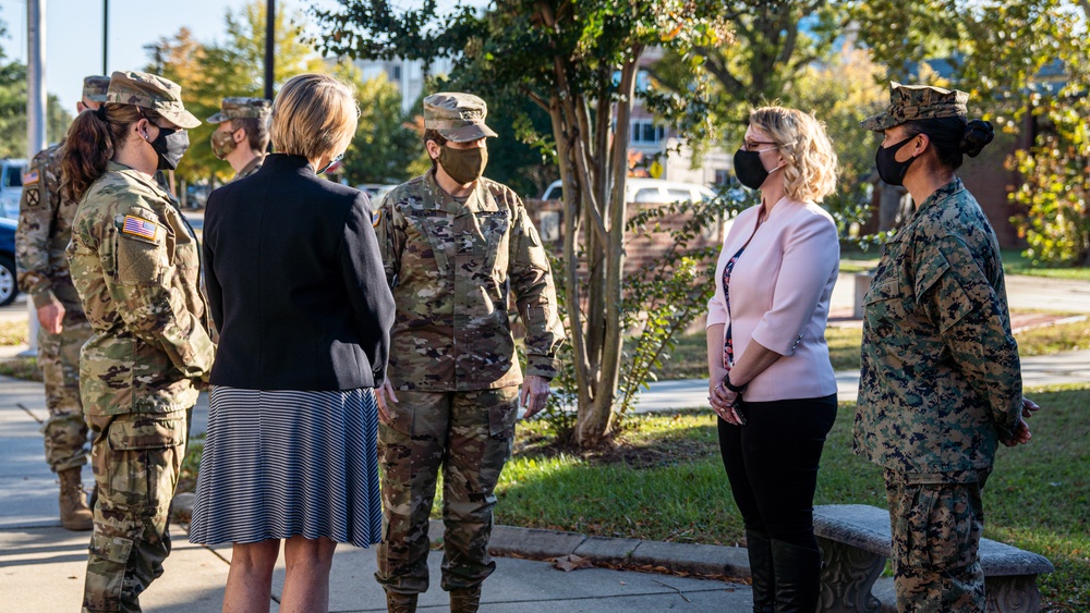 Lt. Gen. Maria R. Gervais visits Army Women's Museum with Afghan Guests