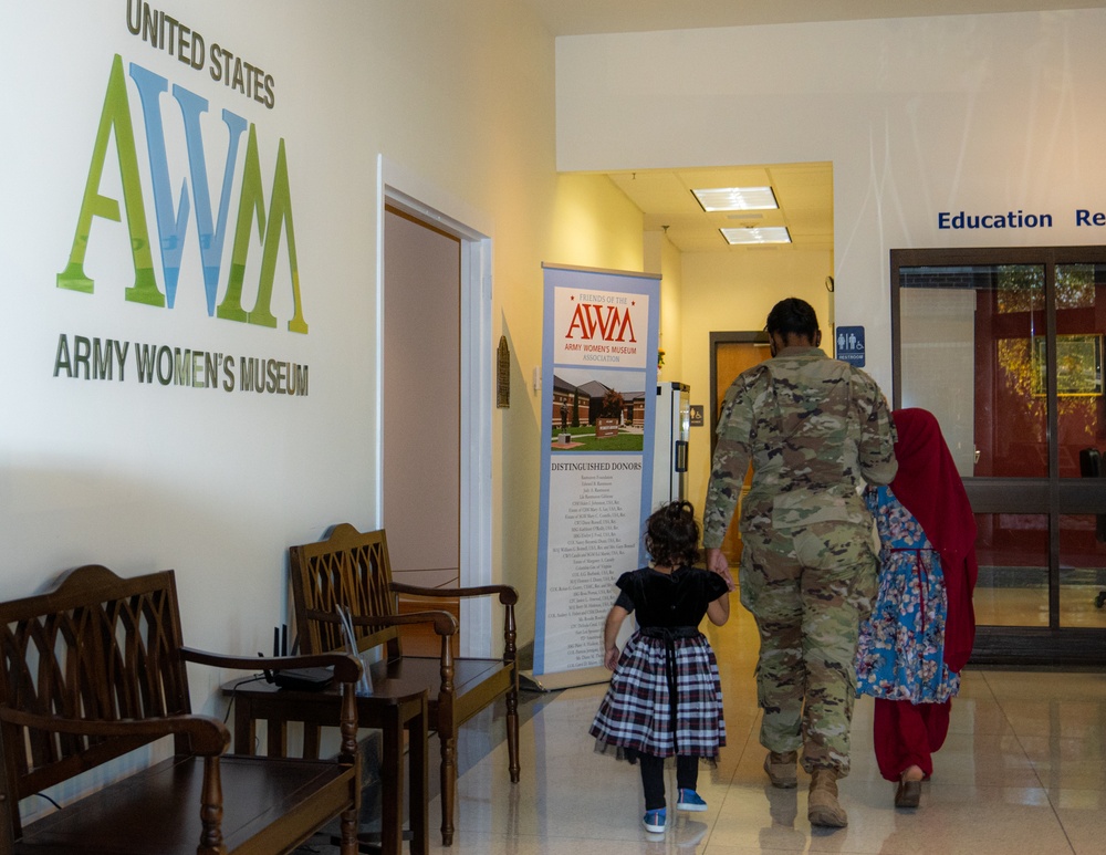 Lt. Gen. Maria R. Gervais visits Army Women's Museum with Afghan Guests