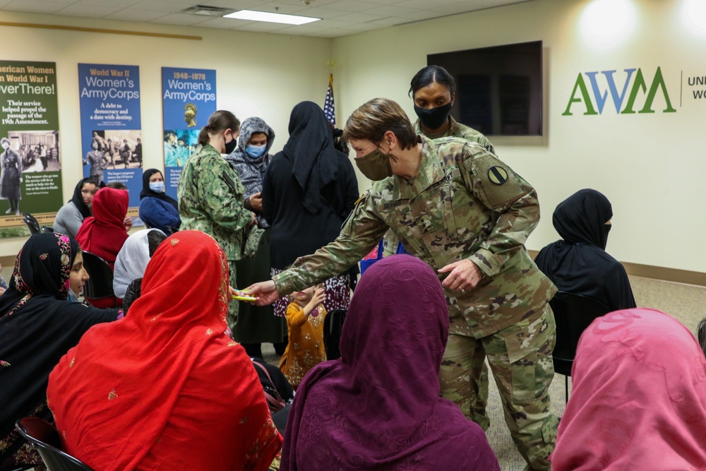 Lt. Gen. Maria R. Gervais visits Army Women’s Museum with Afghan guests