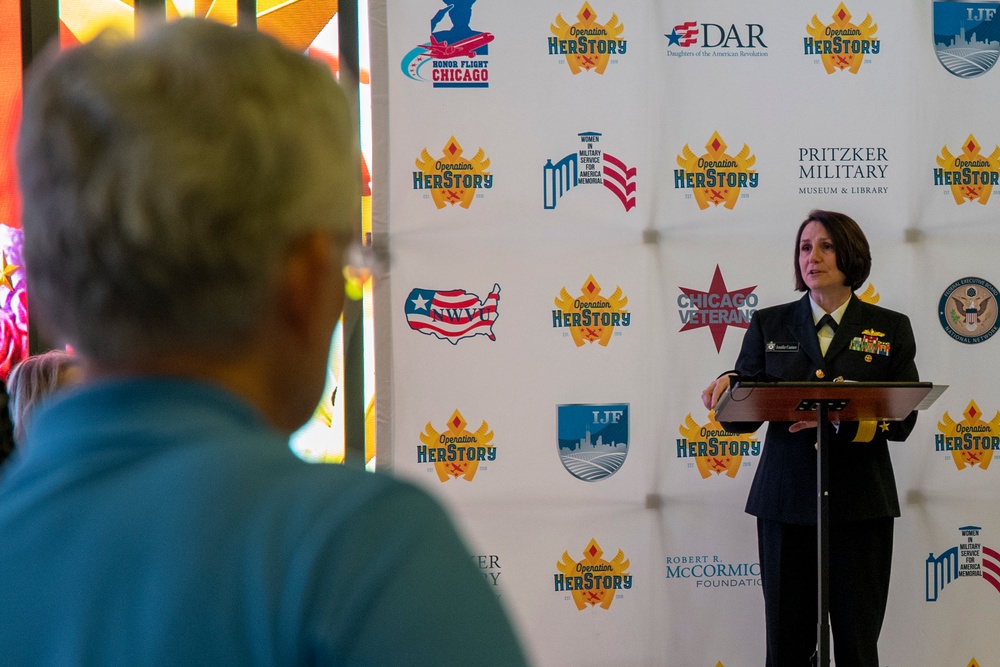 NSTC Commander Welcomes Home Operation HerStory Honor Flight Women Veterans