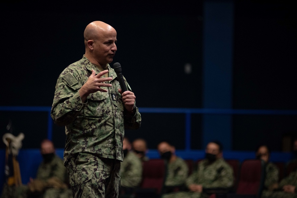 MCPON Russell Smith conducts fleet engagement at the MyNavy HR Career Development Symposium (CDS)