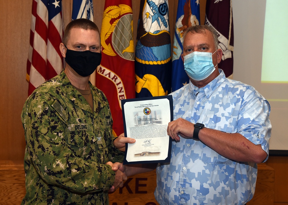 Air Force Veteran earns Civilian Honors at Naval Medical Research Unit San Antonio