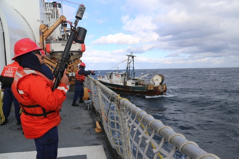 Coast Guard Cutter Spencer returns to Portsmouth after patrolling the Eastern U.S. coast