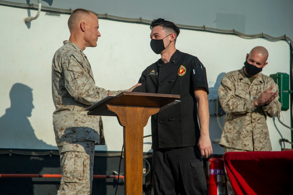 11th MEU celebrates the 246th Marine Corps Birthday aboard the USS Essex (LHD 2)