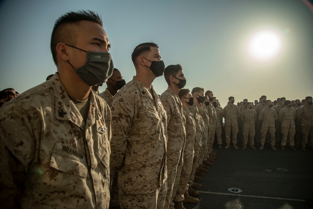 11th MEU celebrates the 246th Marine Corps Birthday aboard the USS Essex (LHD 2)