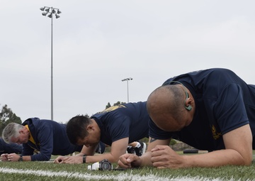 Reserve Sailors Plank During PRT